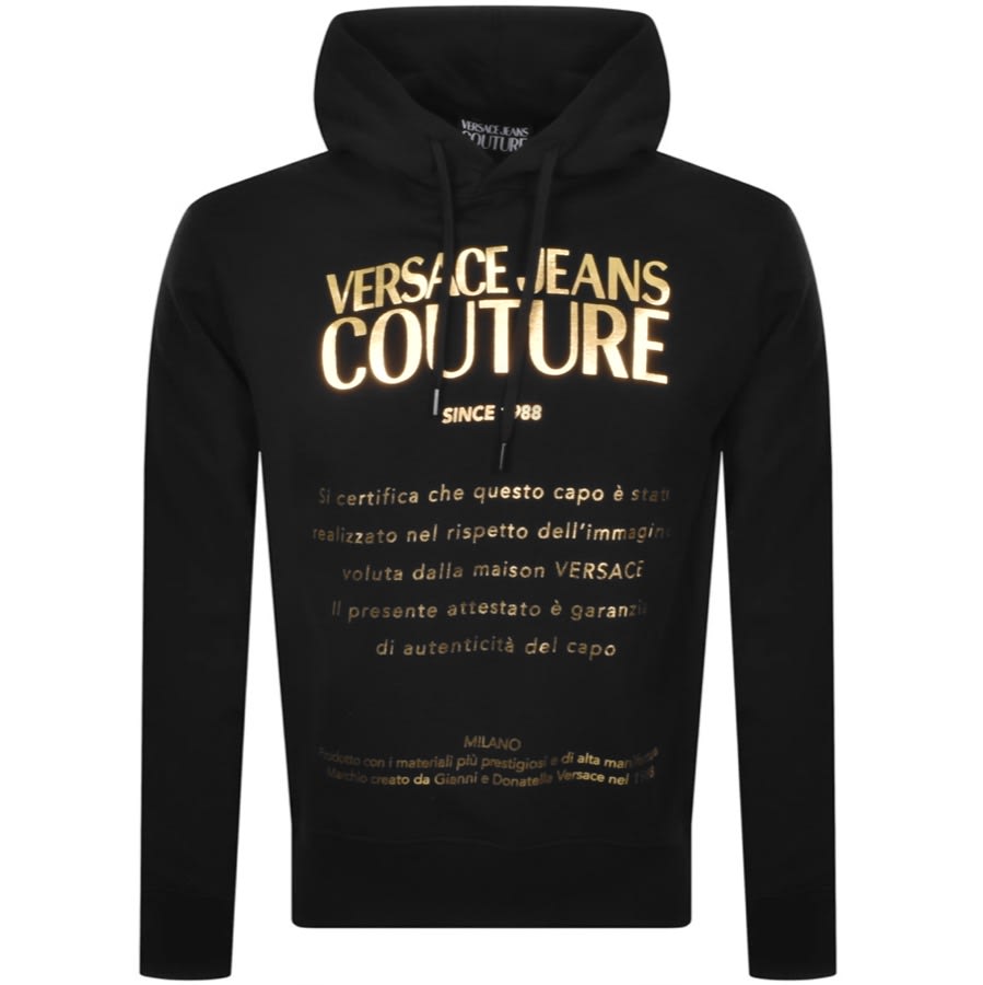 Alternative Image for ProductVersace Jeans Couture Pullover Logo Hoodie Black1